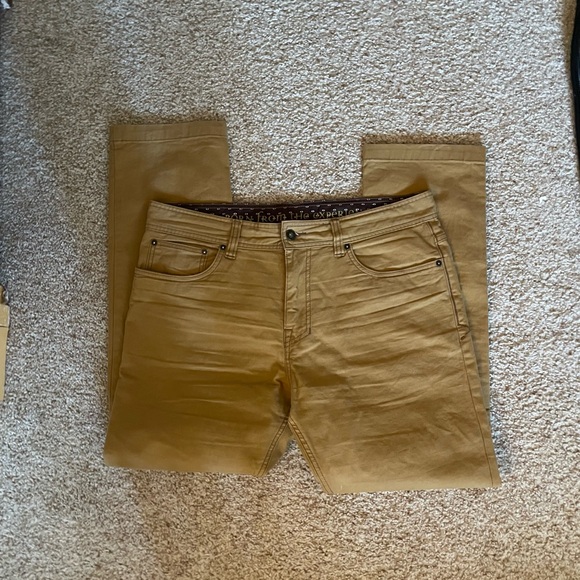 Prana Men’s Mustard Orange Large Hiking Pants - Picture 4 of 8